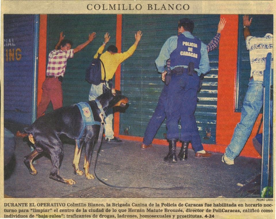 Operativo Colmillo Blanco: redada policial en el centro de Caracas. Foto: Pedro Lara.
